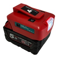 Milwaukee Compatible USB & 12V Charger with LED