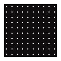 Pegboard Panel 252x252mm Black Pack of 8 Panels.