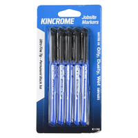 Kincrome Black Ultra Fine Permanent Marker - 5 Pack K11780