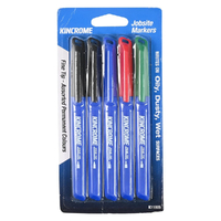 Kincrome Mixed Colours Fine Tip Marker - 5 Pack K11805