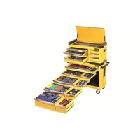 Kincrome 17 Drawer Tool Chest Metric & Imperial 1/4, 3/8 & 1/2" Drive Wasp Yellow K1505Y