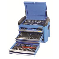 Kincrome Tool Chest Contour 8 Drawer 1/4", 3/8" & 1/2" Drive 207 Piece Imperial & Metric Electric Blue K1509