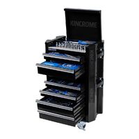 Kincrome 78 Piece Contour 10" 6 Drawer Workshop Tool Kit - Black K1940B 