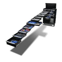 Kincrome 826 Piece Contour 42" 17 Drawer Workshop Tool Kit - Black K1962B 