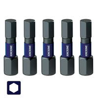 Kincrome Impact Bit Hex 5mm 25mm 5 Pack K21338