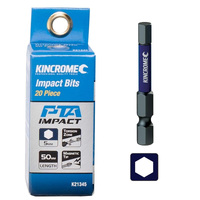 Kincrome Impact Bit Hex 5mm 50mm 20 Pack K21345