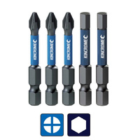 Kincrome Impact Bit Ph2, Hex 5mm 50mm 5 Pack K21521