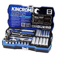 Kincrome LOK-ON Socket Set 28 Piece 1/4" Drive K27002
