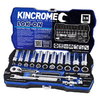 Kincrome LOK-ON Socket Set 28 Piece 3/8" Drive K27011