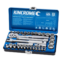 Kincrome Socket Set 33 Piece 1/4" & 3/8" Drive - Metric K28015