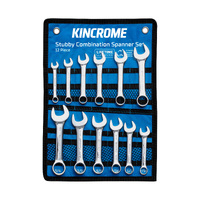 Kincrome 12 Piece Stubby Comb Spanner Set - Imperial/Metric K3033