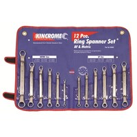 Kincrome Ring Spanner Set 12 Piece Imperial & Metric K3052
