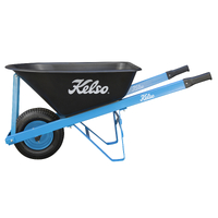 Kelso Tradesmans 100L Poly Tray 6.5" Flat Free Wheelbarrow KBTMP100-FF