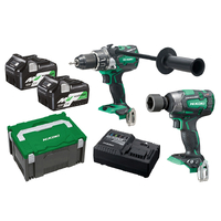 HiKOKI 2 Piece MultiVolt Brushless Combination Pack KC18DPL(HRZ)