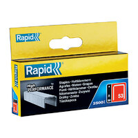 2500PK Rapid Galvanised Flatwire 53/8mm Staples For Stapler Gun