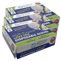 3 x 24pc Just Gloves Multi Purpose Disposable Gloves Medium