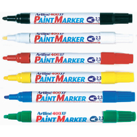 12PK Artline 400 Permanent Paint Marker 2.3mm Bullet Nib - Assorted
