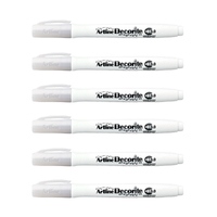 12PK Artline Decorite Standard 3.0mm Chisel Nib Marker - White