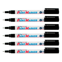 12PK Artline 444 Permanent Paint Marker 0.8mm Bullet Nib - Black