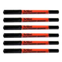 12PK Artline Electricians Permanent Marker 1/4mm Dual Nib - Black