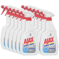 12PK Ajax 500ml Spray n' Wipe Bathroom
