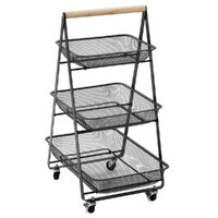 Mesh by Boxsweden 3 Tier Storage Trolley w/ Wheels - Black