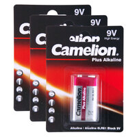 3PK 1pc Camelion Alkaline 9V