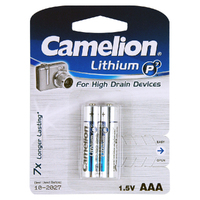 2pc Camelion Lithium AAA 1.5V 1100Mah