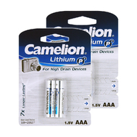 2PK 2pc Camelion Lithium AAA 1.5V 1100Mah