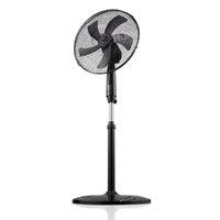 Goldair 40cm Oscillating Pedestal Fan w/ Remote/Round Base - Black