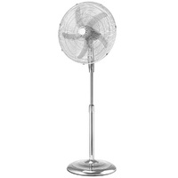 Heller 50cm Pedestal Oscillating Floor Fan Chrome