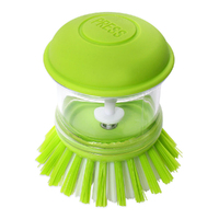 Sabco Palm 14cm Dish Cleaning Brush w/ Soap Dispenser - Green
