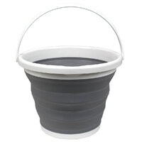 Sabco Space Saver Bucket Round - 10L Grey/White