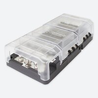 12 Gang Fuse Box with LED Indicator for Faulty Fuses Negative Bus