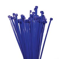 Nylon Cable Ties Blue 300mm Long x 4.8mm Wide Pack of 100