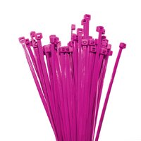 Nylon Cable Ties Pink 300mm Long x 4.8mm Wide Pack of 100.