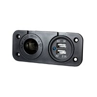 Accessory Socket 12V Dual USB ( 1X1A & 1X2A ) Flush Mount