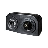 Accessory Socket 12V LCD Voltage Display Surface Mount