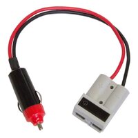 50 Amp 12-36V Connector With In-Built Voltmeter Connector To 15A Accessory Plug (300mm)