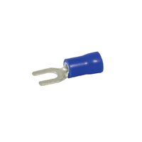 Terminals Fork Blue 4mm Double Grip