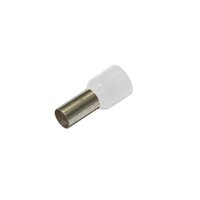 Bootlace Ferrules Long â€“ White 16.0mm_