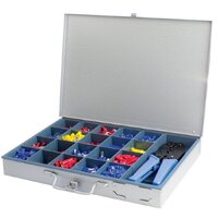Insulated Terminal Kit Assortment with Ratchet Crimper Steel Heavy Duty Case 1101 Pieces