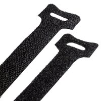Velcro Straps Black 200mm Long x 19mm Wide 100 Pack
