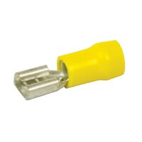 Terminals Female Yellow 6.3mm Pack 8