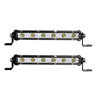 LIGHTFOX Pair 7inch LED Light Bar Super Slim Single Row 12V 24V Work Lamp Offroad 4x4