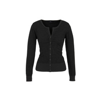 Ladies Origin Merino Cardigan Black 3XL