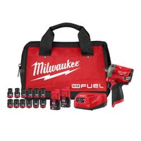 Milwaukee 12V FUEL 1/2" Stubby Impact Wrench Socket w/ Friction Ring 2.0ah Set M12FIWF12202BS