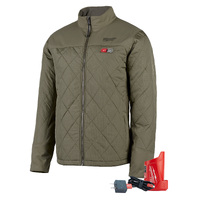 Milwaukee 12V Large AXIS Heated Jacket Olive Green (tool only) M12HJMOGX-0L