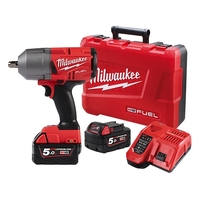 Milwaukee 18V Fuel 1/2" High Torque Brushless Impact Wrench with Pin Detent 5.0Ah Set M18FHIWP12-502C