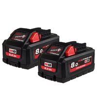 Milwaukee 18V High Output 8.0Ah Battery Twin Pack M18HB82